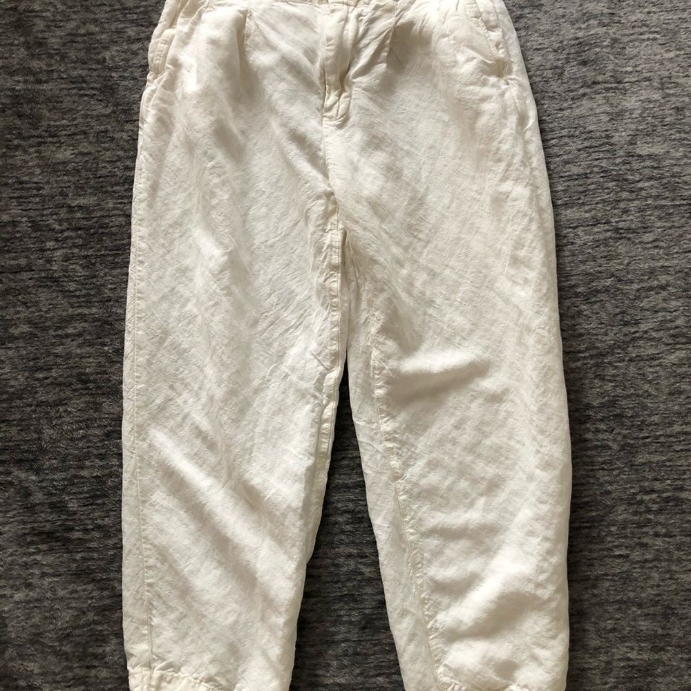 Madewell linen paper bag pants